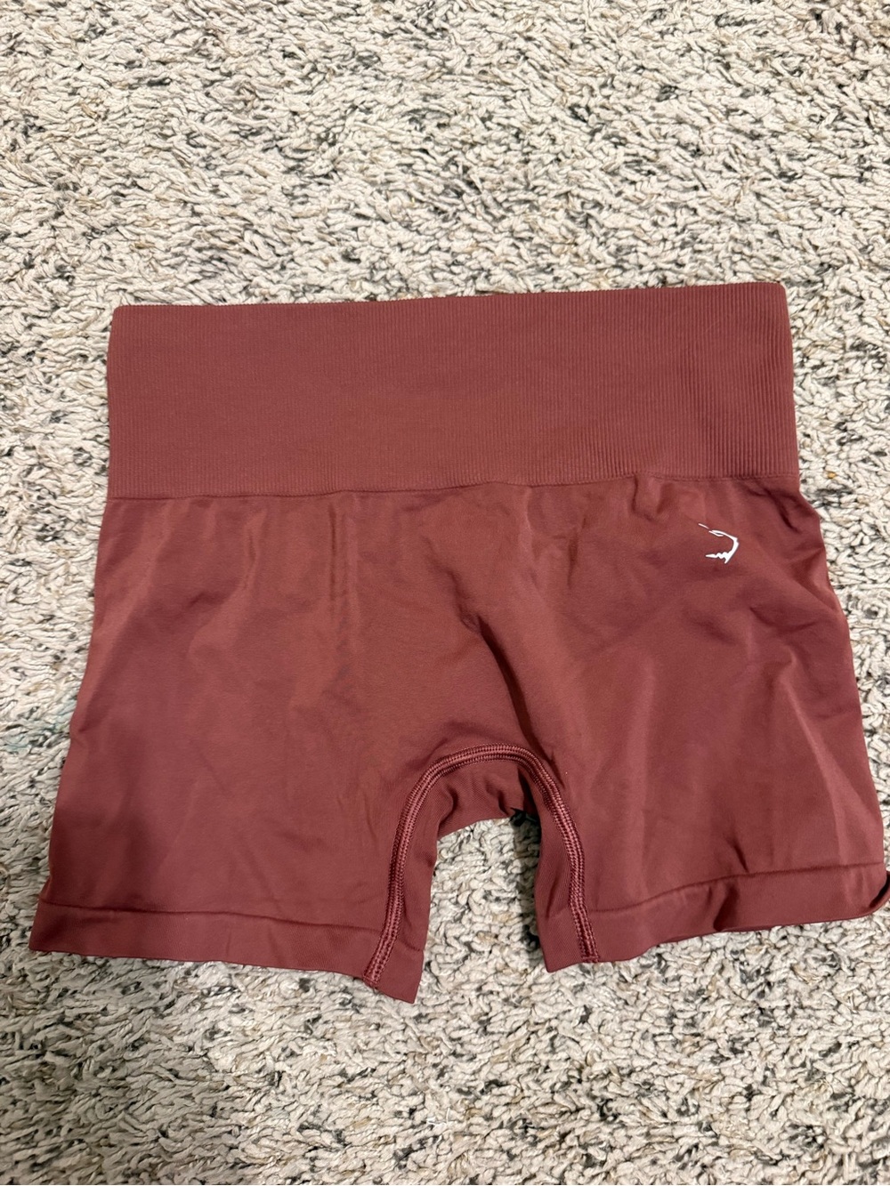 Gymshark Womens High-Waist Seamless Bike Shorts - Burgundy Brown
